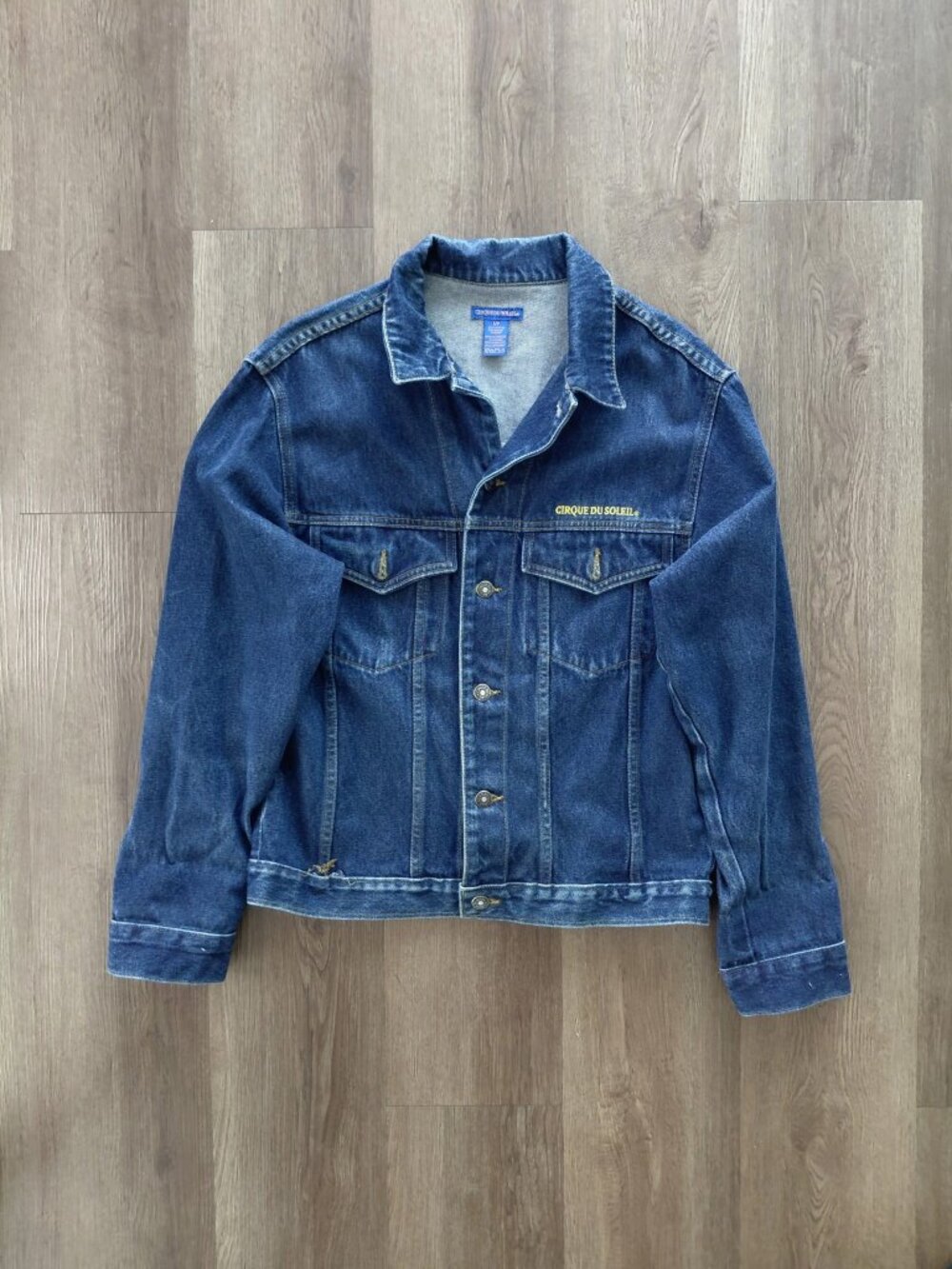 Vintage Cirque du Soleil Denim Jacket | Men’s Small | Rare Sun Graphic | Cotton